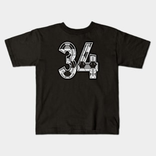 Soccer Number 34 Soccer Jersey #34 Soccer Mom Player Fan Kids T-Shirt